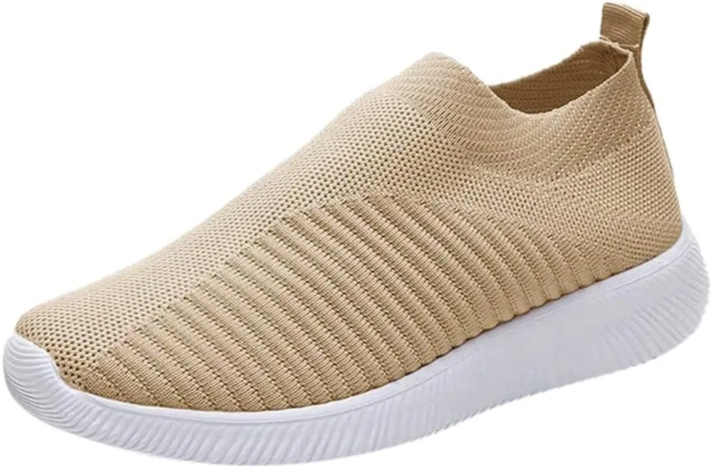 Sneakers for Women Running Shoes Slip On Casual Tennis Shoes Womens High Top Casual Shoes Trendy Brown Sneakers Tennis Shoe Loafers Dress Shoe
