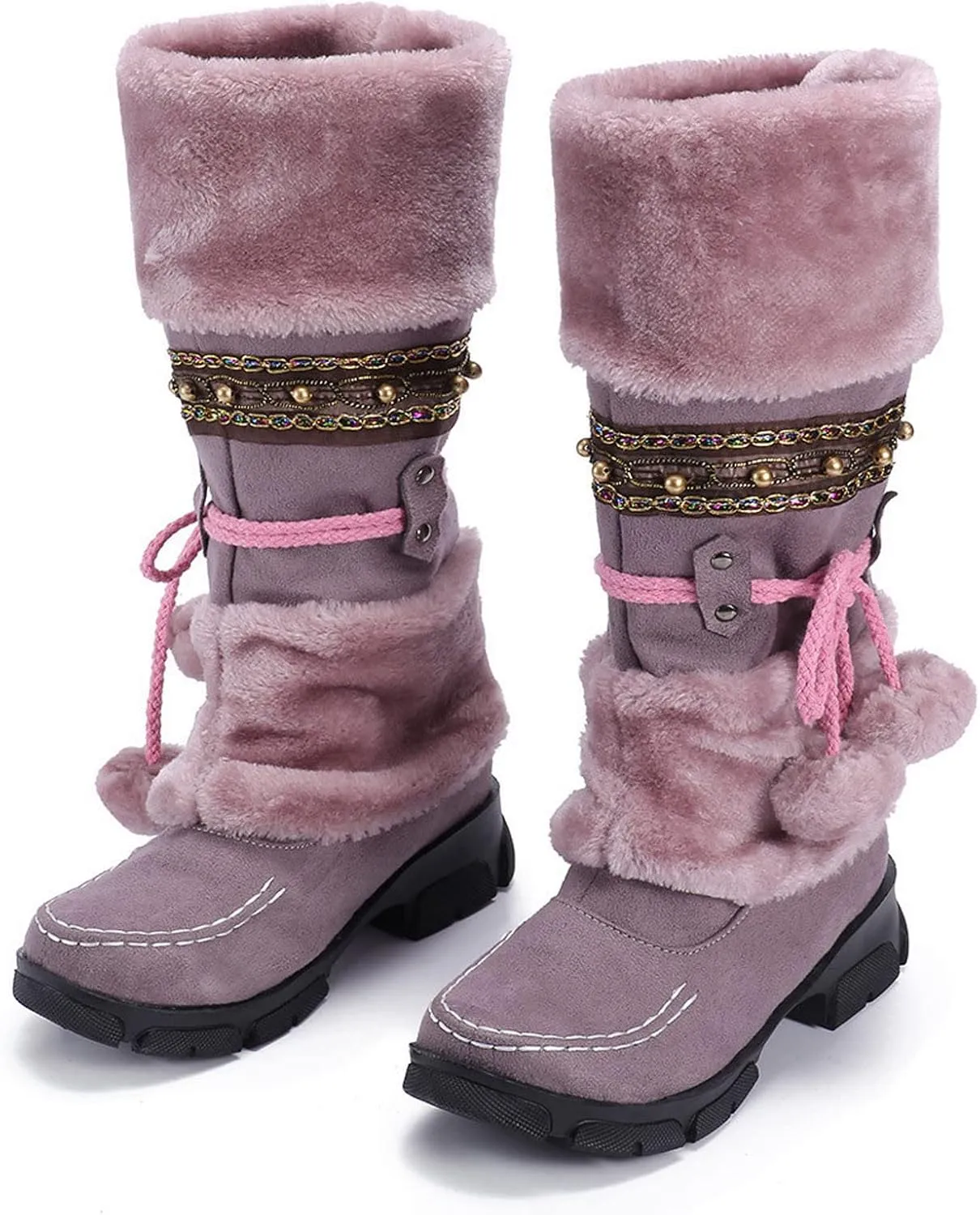 Snow Boots Cute Snow Boots for Women Waterproof Warm Non Slip Snow Boots for Women Wide Extra Wide Calf Womens Snow Boots Winter Womens Boots Snow Womens Winter Ankle Boots