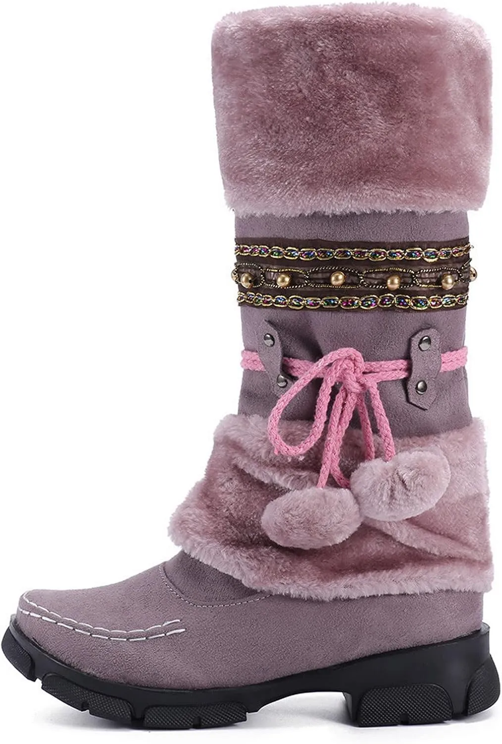 Snow Boots Cute Snow Boots for Women Waterproof Warm Non Slip Snow Boots for Women Wide Extra Wide Calf Womens Snow Boots Winter Womens Boots Snow Womens Winter Ankle Boots