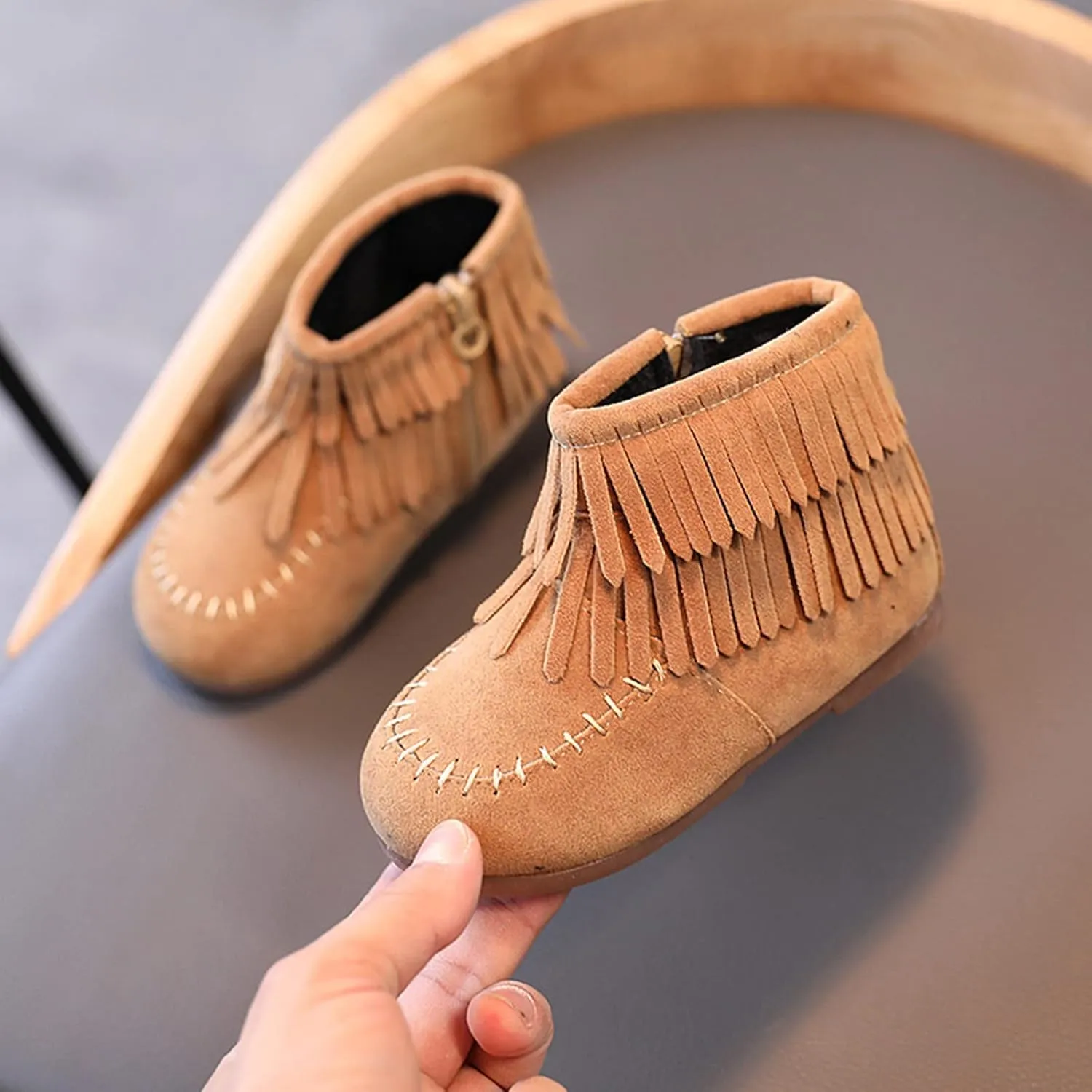 Snow Boots for Baby Girls Kids Infant Winter Girls's Boots Toddler Fringe Tassel Ankle 1 Year Old Walking Shoes