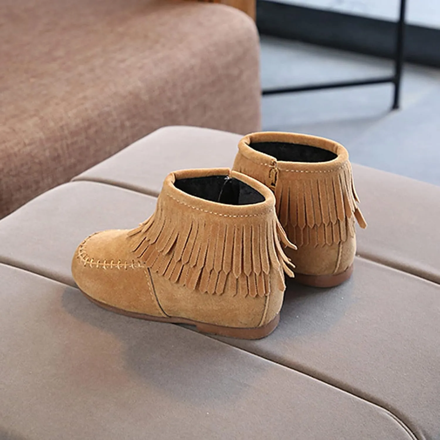Snow Boots for Baby Girls Kids Infant Winter Girls's Boots Toddler Fringe Tassel Ankle 1 Year Old Walking Shoes