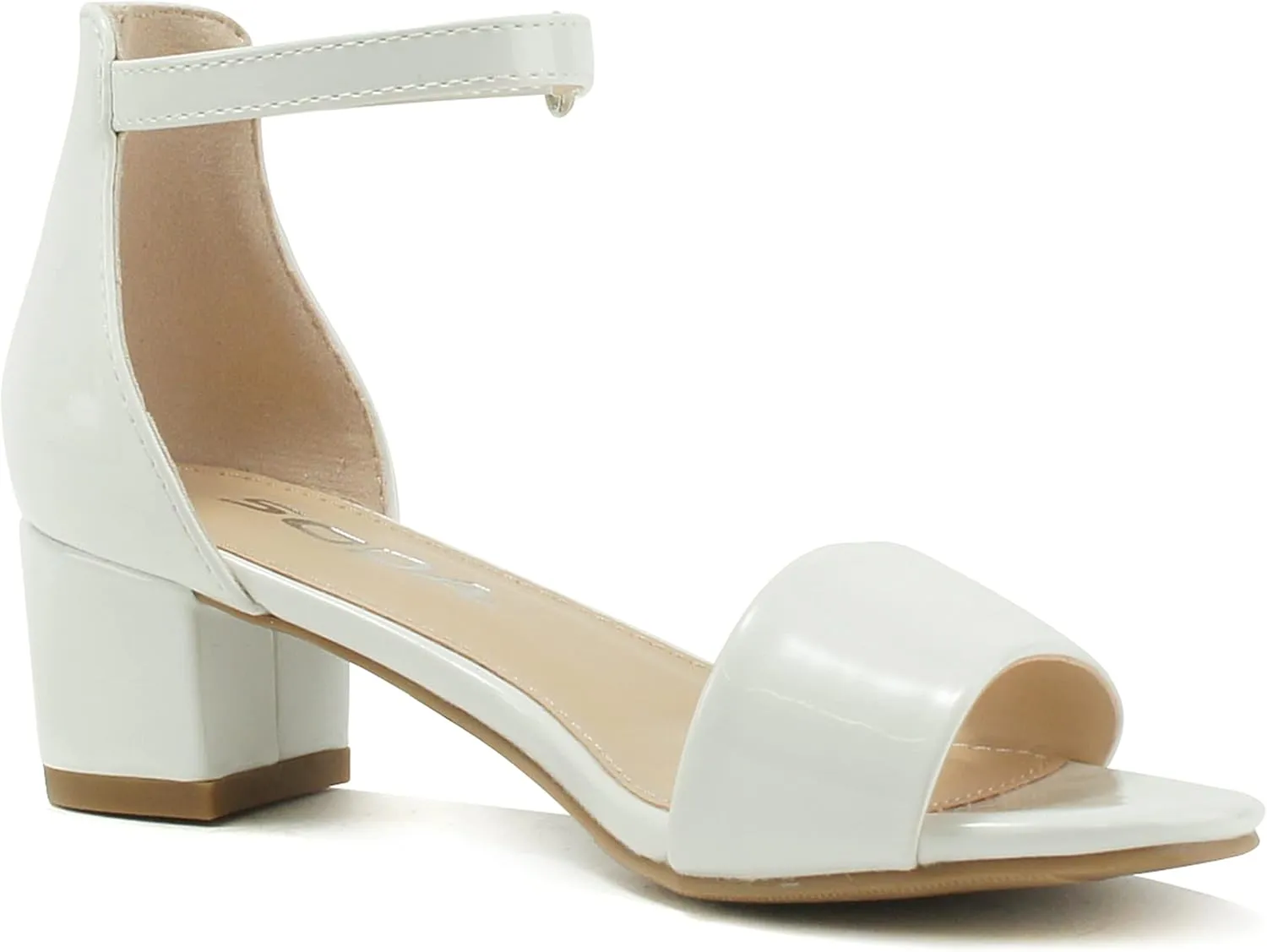 Soda Kids/Children/Girls KICK-2 Wide band Comfortable Sole with Velcor Ankle Strap Block Heel Counter Back Fashion Sandals Shoes
