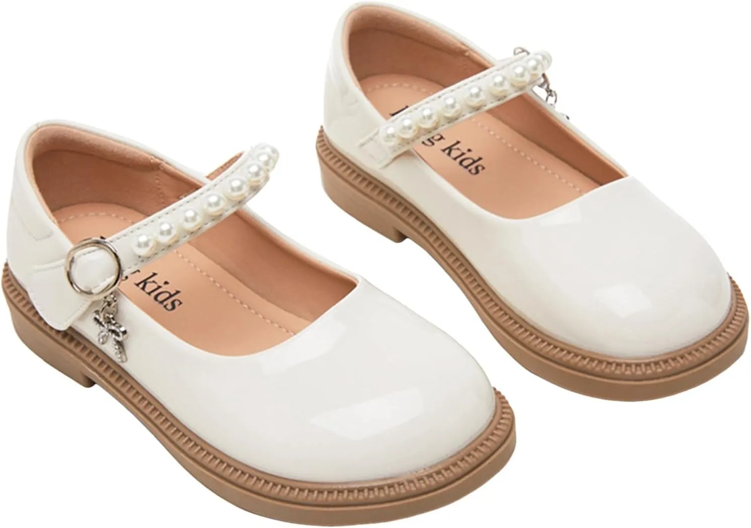 Sports Athletic Tennis Sneaker Girls Dress Shoes Mary Jane Double Straps High Heel Wedding Party for Little/Big Kids