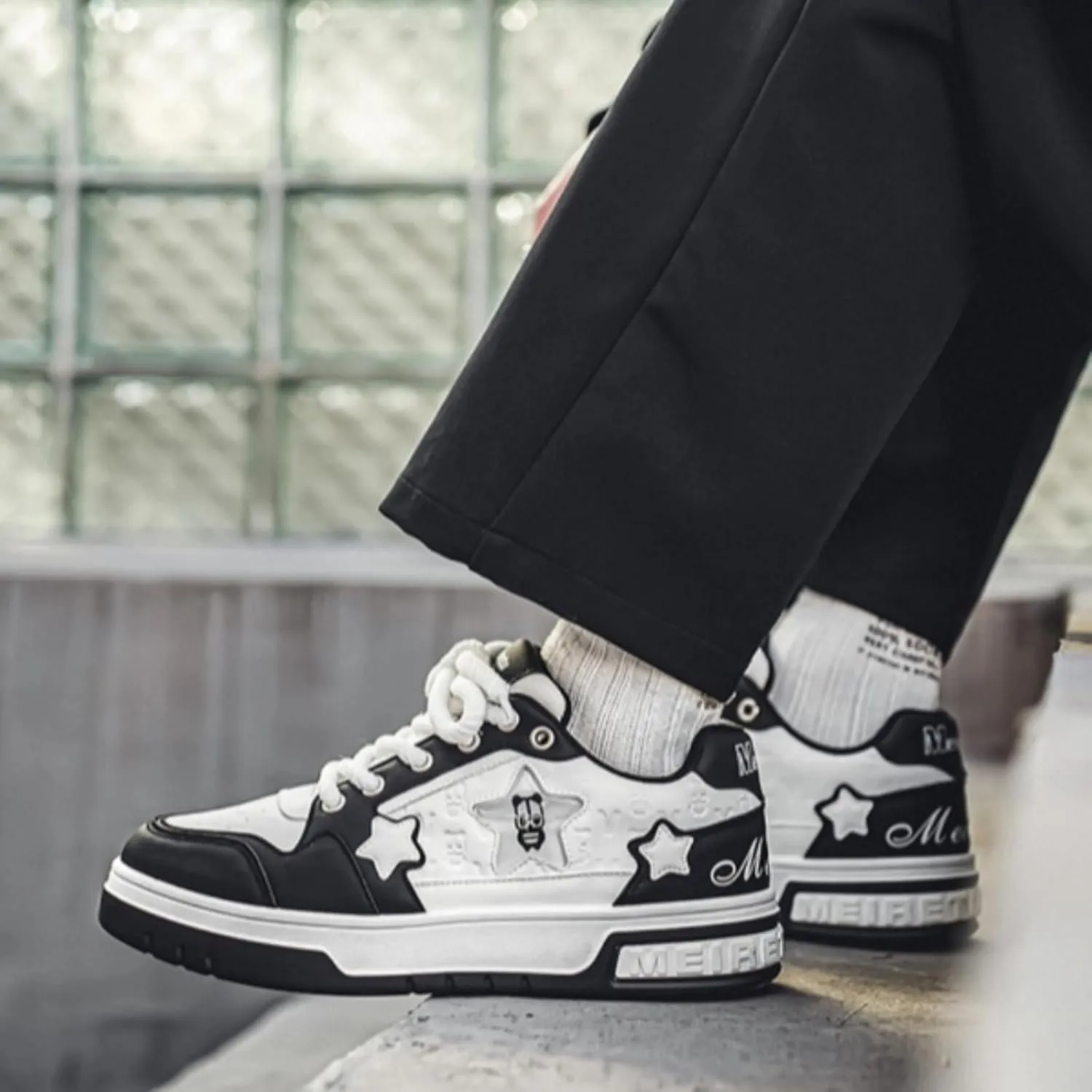 Star Chunky Sneakers for Women Trendy Casual Aesthetic Platform Skate Walking Shoes Couple Shoes