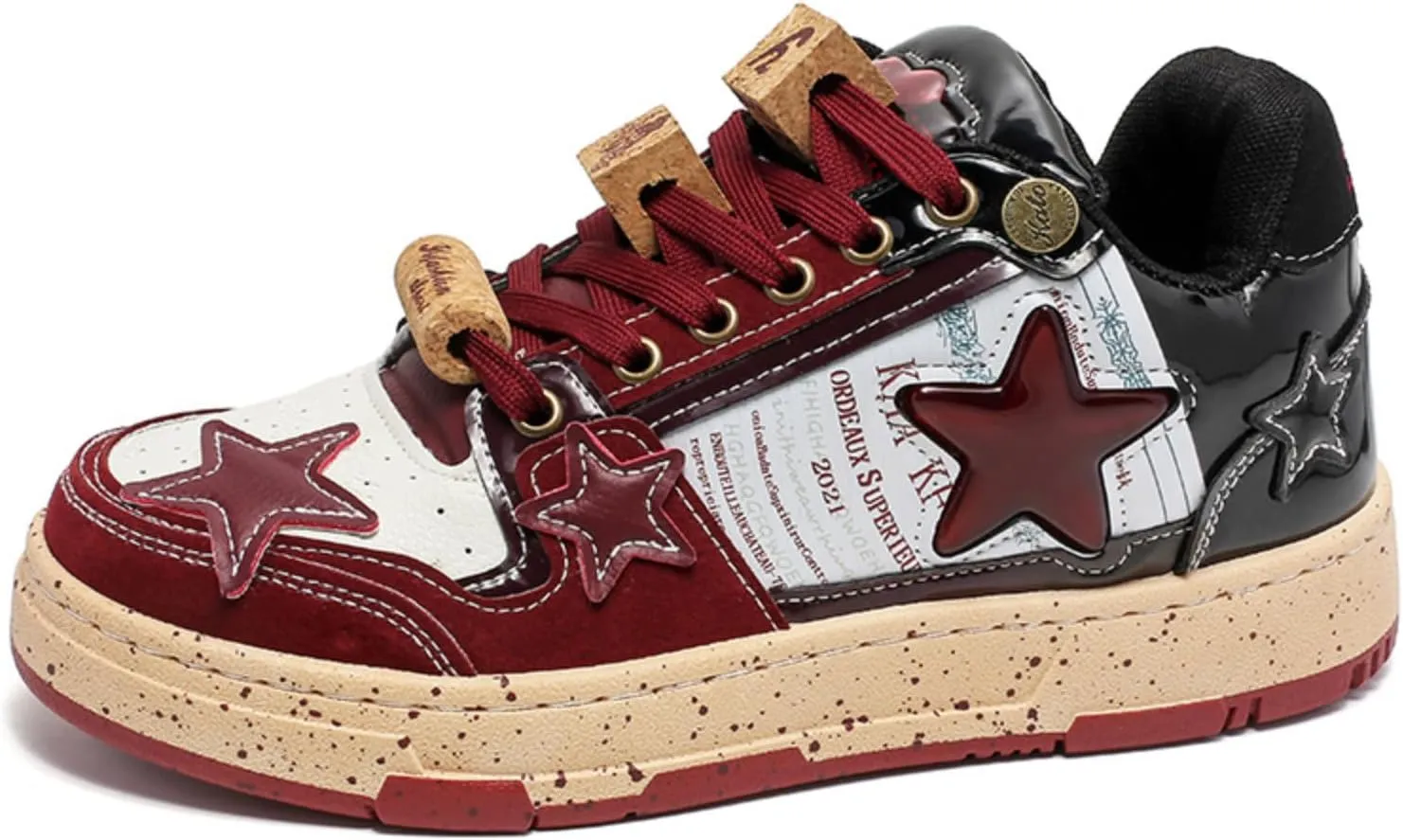 Star Pattern Skate Shoes for Women Y2K Walking Sneakers Chunky Platform Shoes Aesthetic Non Slip Streetwear Fit Well