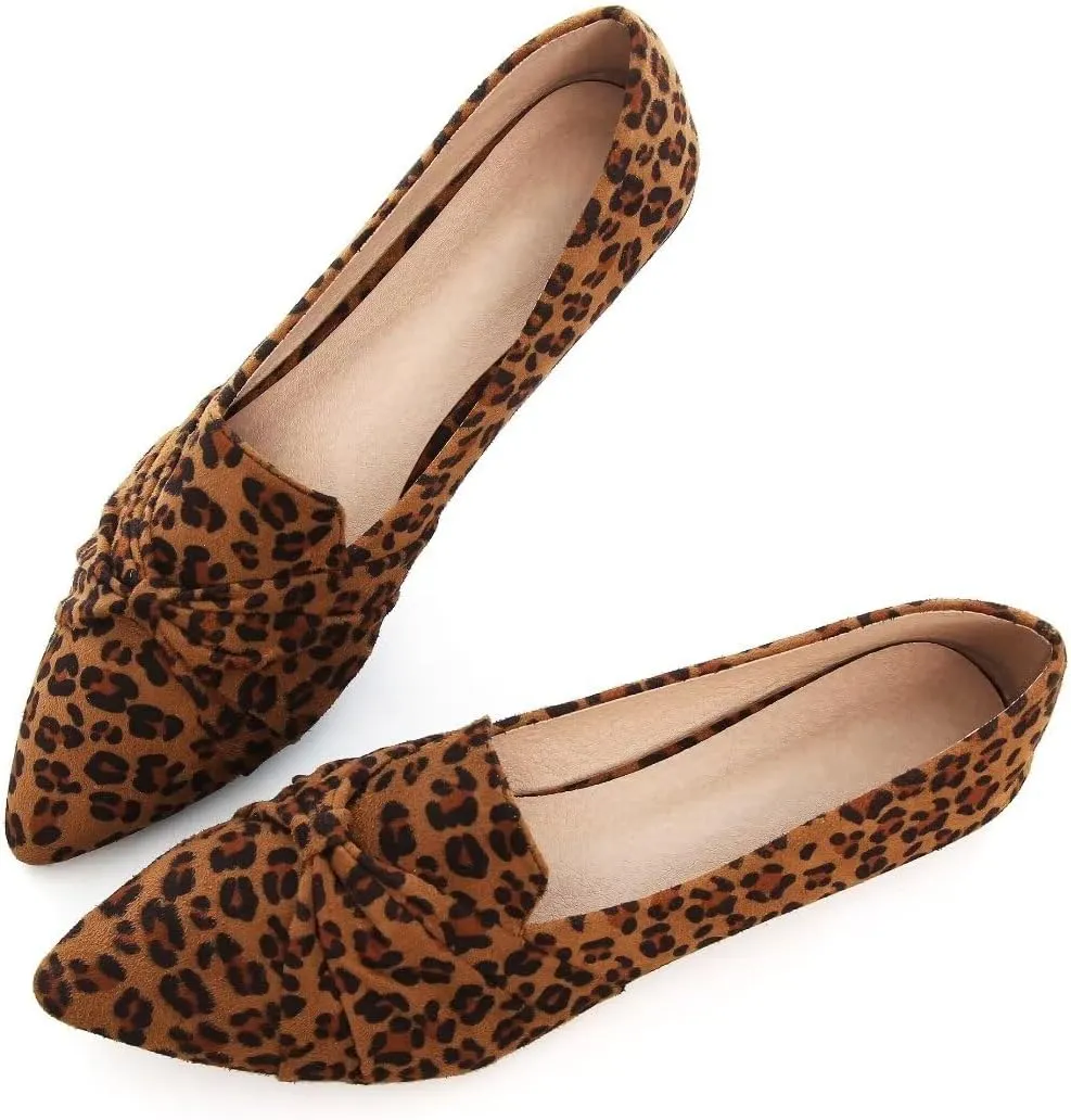 Stunner Classic Women's Pointed Toe Bowknot Ballet Flats Comfortable Cute Dress Flats