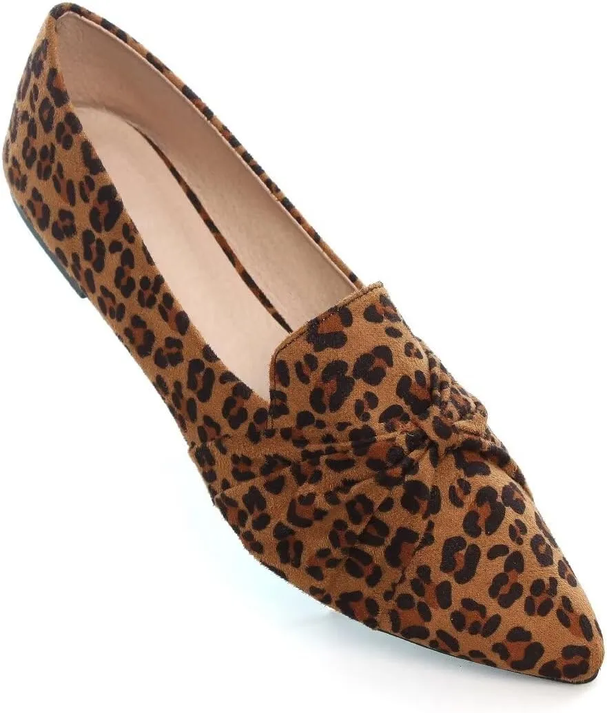 Stunner Classic Women's Pointed Toe Bowknot Ballet Flats Comfortable Cute Dress Flats