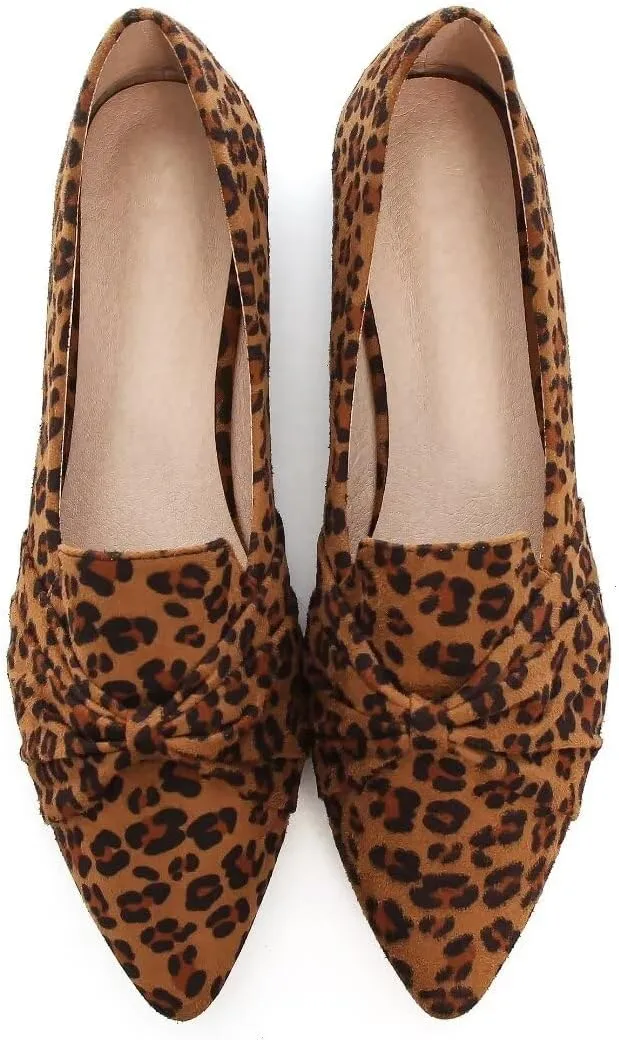 Stunner Classic Women's Pointed Toe Bowknot Ballet Flats Comfortable Cute Dress Flats