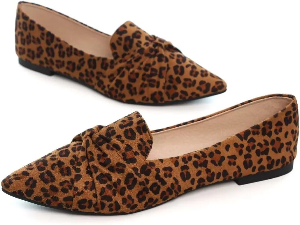 Stunner Classic Women's Pointed Toe Bowknot Ballet Flats Comfortable Cute Dress Flats
