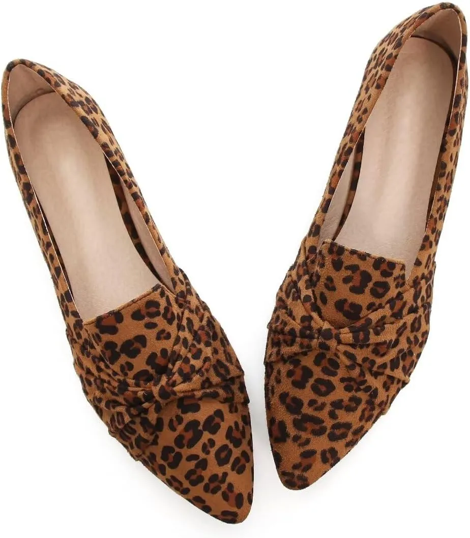 Stunner Classic Women's Pointed Toe Bowknot Ballet Flats Comfortable Cute Dress Flats