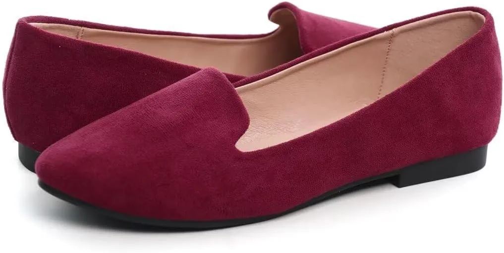 Stunner Women Cute Slip-On Ballet Shoes Soft Solid Classic Pointed Toe Flats