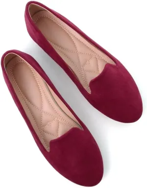 Stunner Women Cute Slip-On Ballet Shoes Soft Solid Classic Pointed Toe Flats