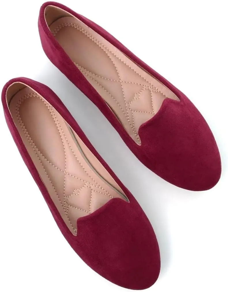 Stunner Women Cute Slip-On Ballet Shoes Soft Solid Classic Pointed Toe Flats
