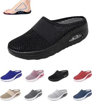 Summer cool breathable women's sandals slippers one-step fitness shoes arch support orthopedic diabetic slippers comfortable orthopedic shoes