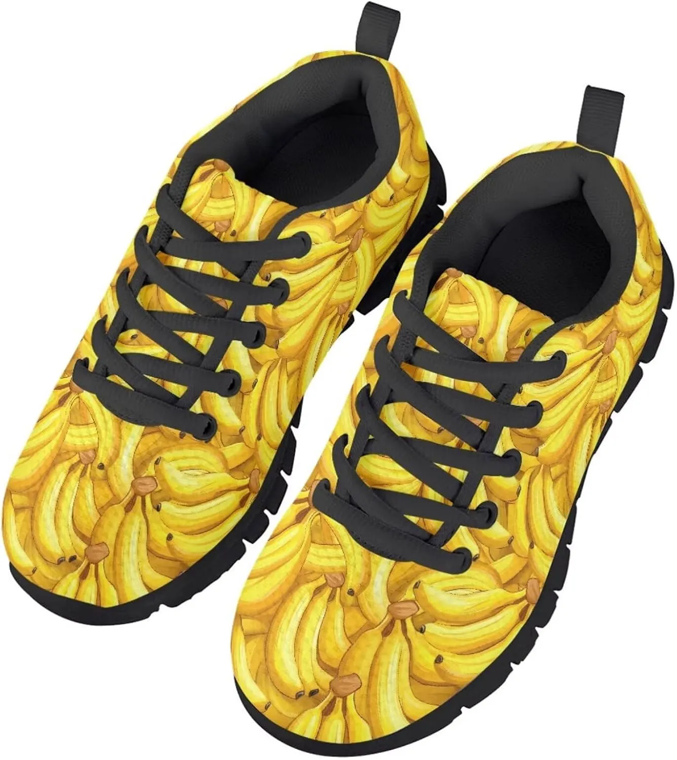 SYtrade Kids Lace-up Athletic Sneaker for Girls Flat Walking Shoes Black Sole