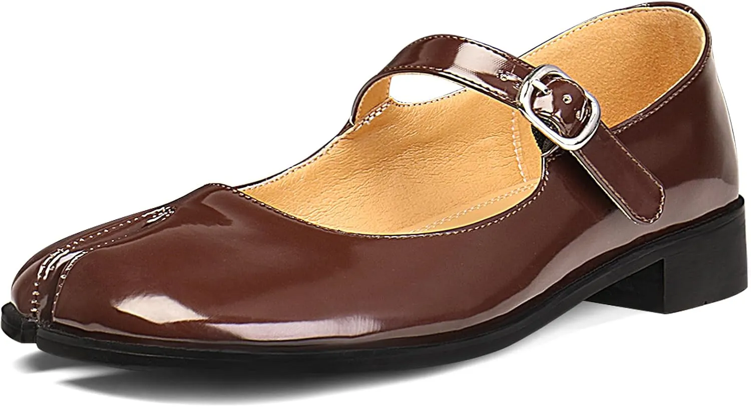 Tabi Mary Jane Shoes Women Split Toe Ankle Buckle Strap Womens Flats Comfort Casual Dressy Party School Work Dress Pumps Shoes