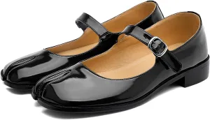 Tabi Mary Jane Shoes Women Split Toe Ankle Buckle Strap Womens Flats Comfort Casual Dressy Party School Work Dress Pumps Shoes