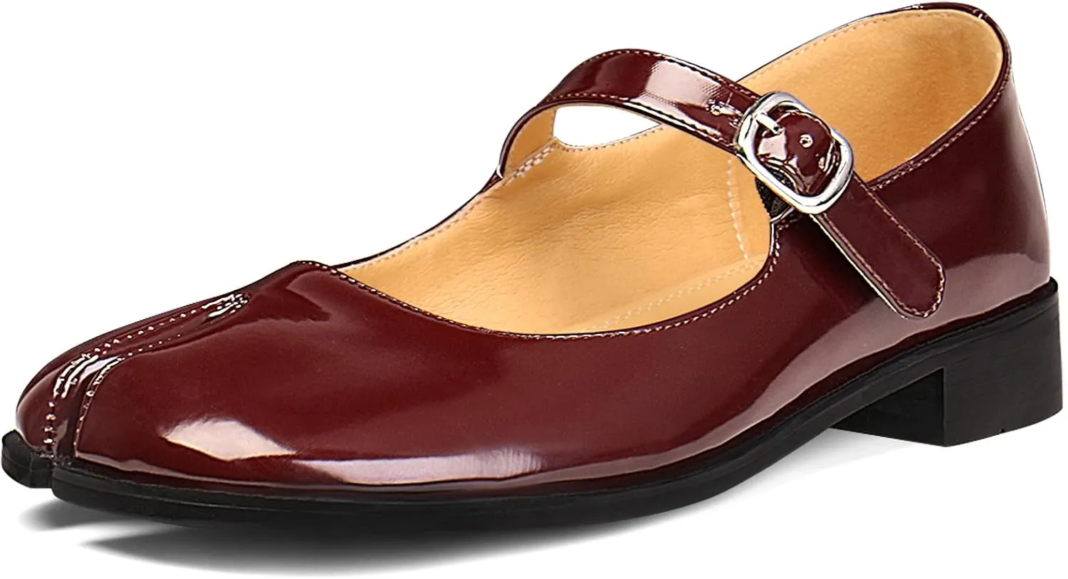 Tabi Mary Jane Shoes Women Split Toe Ankle Buckle Strap Womens Flats Comfort Casual Dressy Party School Work Dress Pumps Shoes
