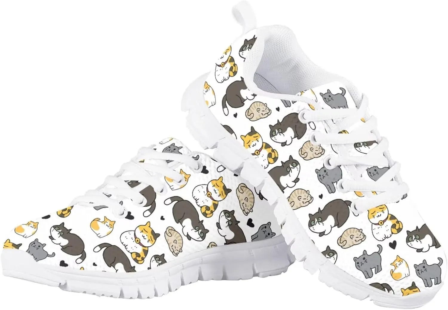 Tennis Shoes for Girls Sneakers Flat Walking Breathable Casual Gym Shoes