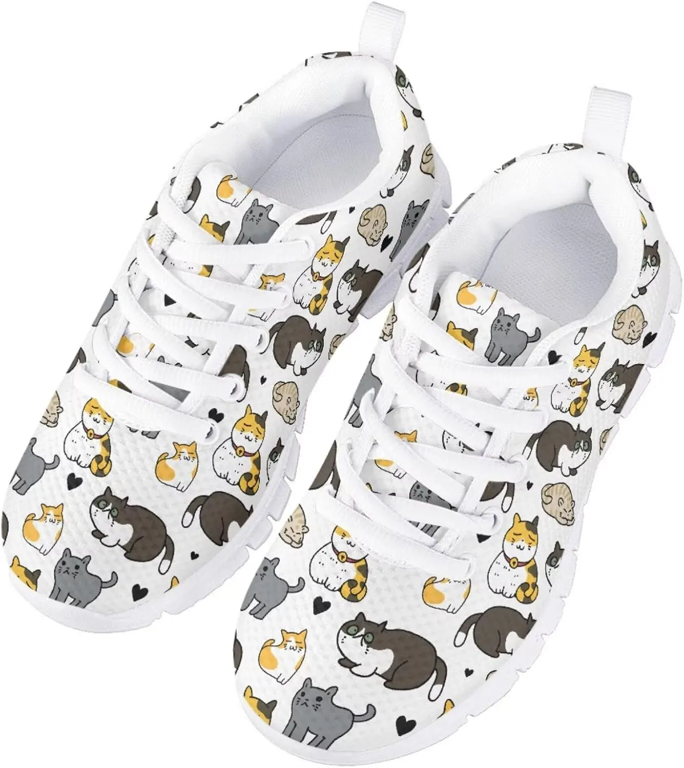 Tennis Shoes for Girls Sneakers Flat Walking Breathable Casual Gym Shoes
