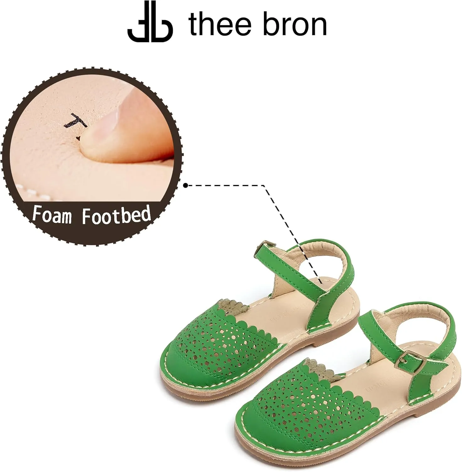 THEE BRON Girls Sandals Toddler Summer Dress Shoes