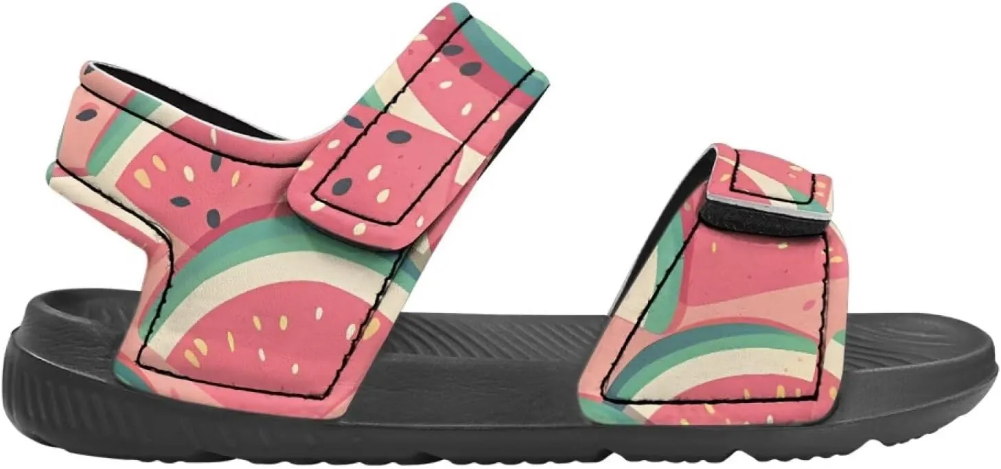 Toddler Sporty Sandals with Adjustable Straps Double Buckle Outdoor Athletic Water Shoes Open Toe Slippers Sandal