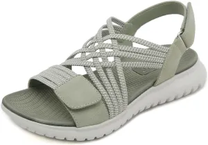 Touchmosees Ankle Strap Sports Sandals - Women's Hiking Sandals Comfortable Walking Sandals for Women Summer Beach Athletic Sandals