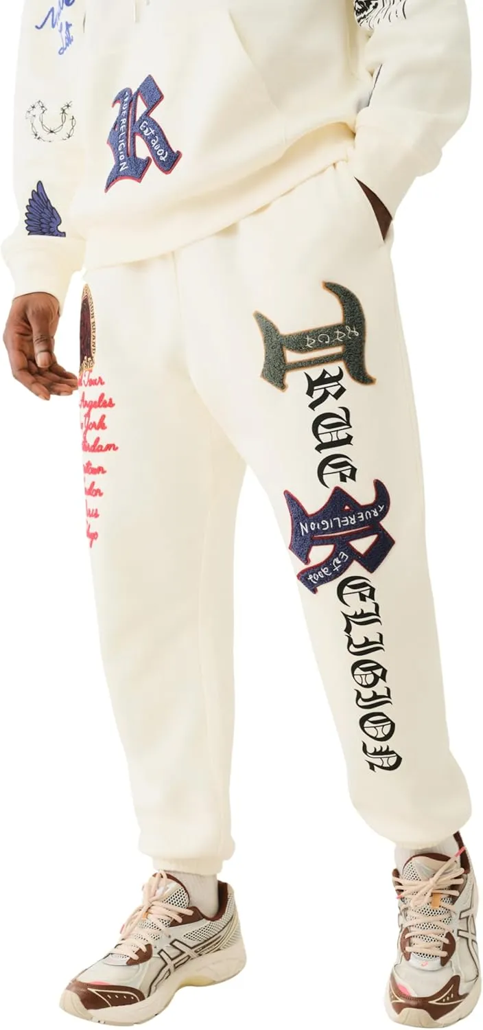 True Religion Men's Patch Embro Jogger