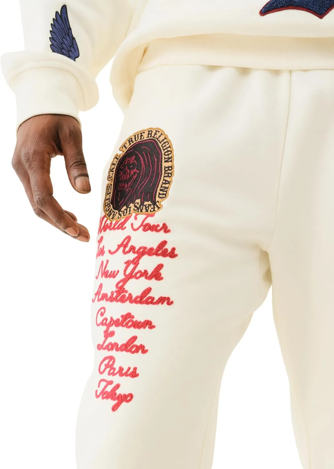 True Religion Men's Patch Embro Jogger