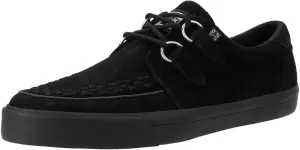 TUK Black Suede Creeper Sneaker Shoes for Women and Men, D Ring Lace Up Shoes | US Women 12 / Men 10