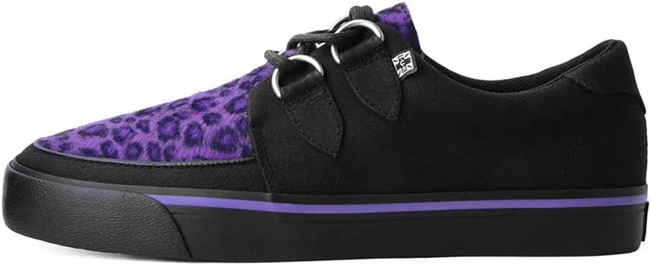 T.U.K. Leopard Creeper Sneaker Shoes for Women and Men, D Ring Lace Up Shoes
