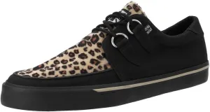 T.U.K. Leopard Creeper Sneaker Shoes for Women and Men, D Ring Lace Up Shoes