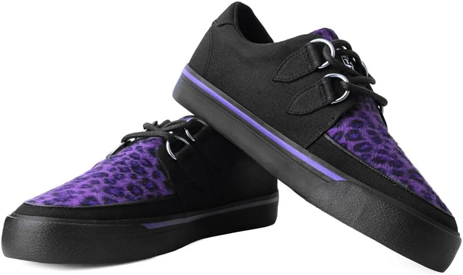 T.U.K. Leopard Creeper Sneaker Shoes for Women and Men, D Ring Lace Up Shoes