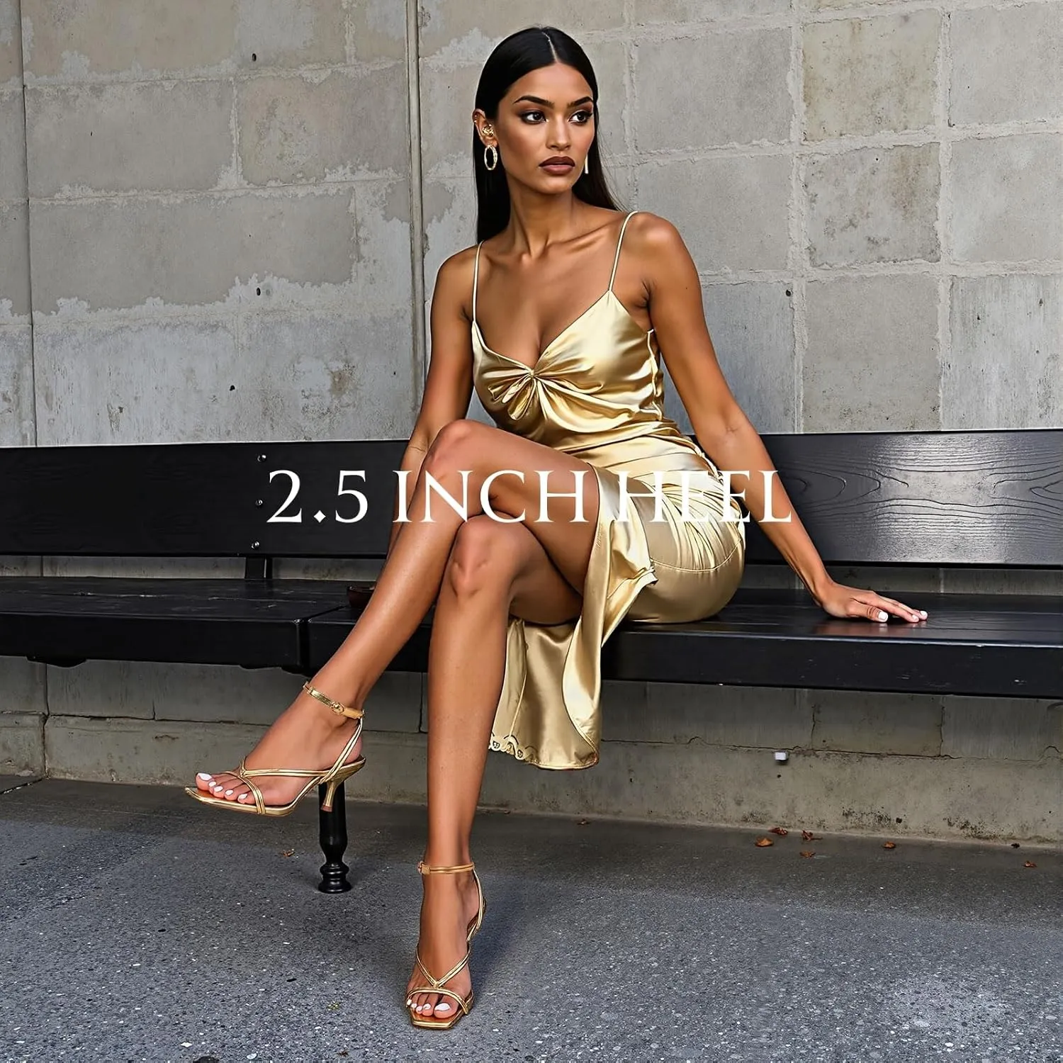 Uacllcau Women's Strappy Heels Sandals Square Open Toe Low Kitten Stiletto Heels Lace Up Thong Heeled Sandals for Women Flip Flop Heels for Party Prom Wedding Dress Shoes