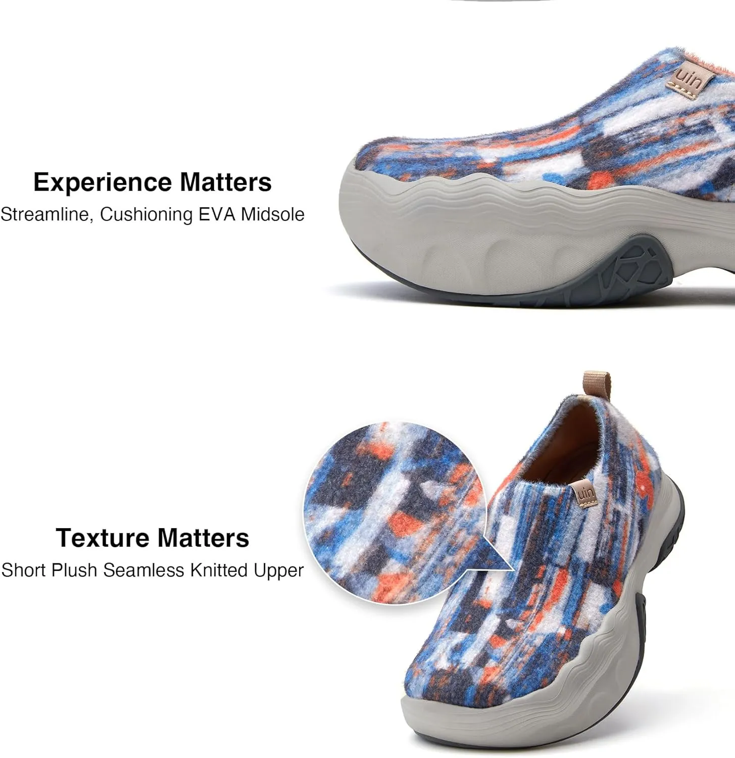 UIN Women's Walking Shoes Casual Slip On Loafers Lightweight Art Painted Platform Fashion Sneaker Toledo Ⅴ