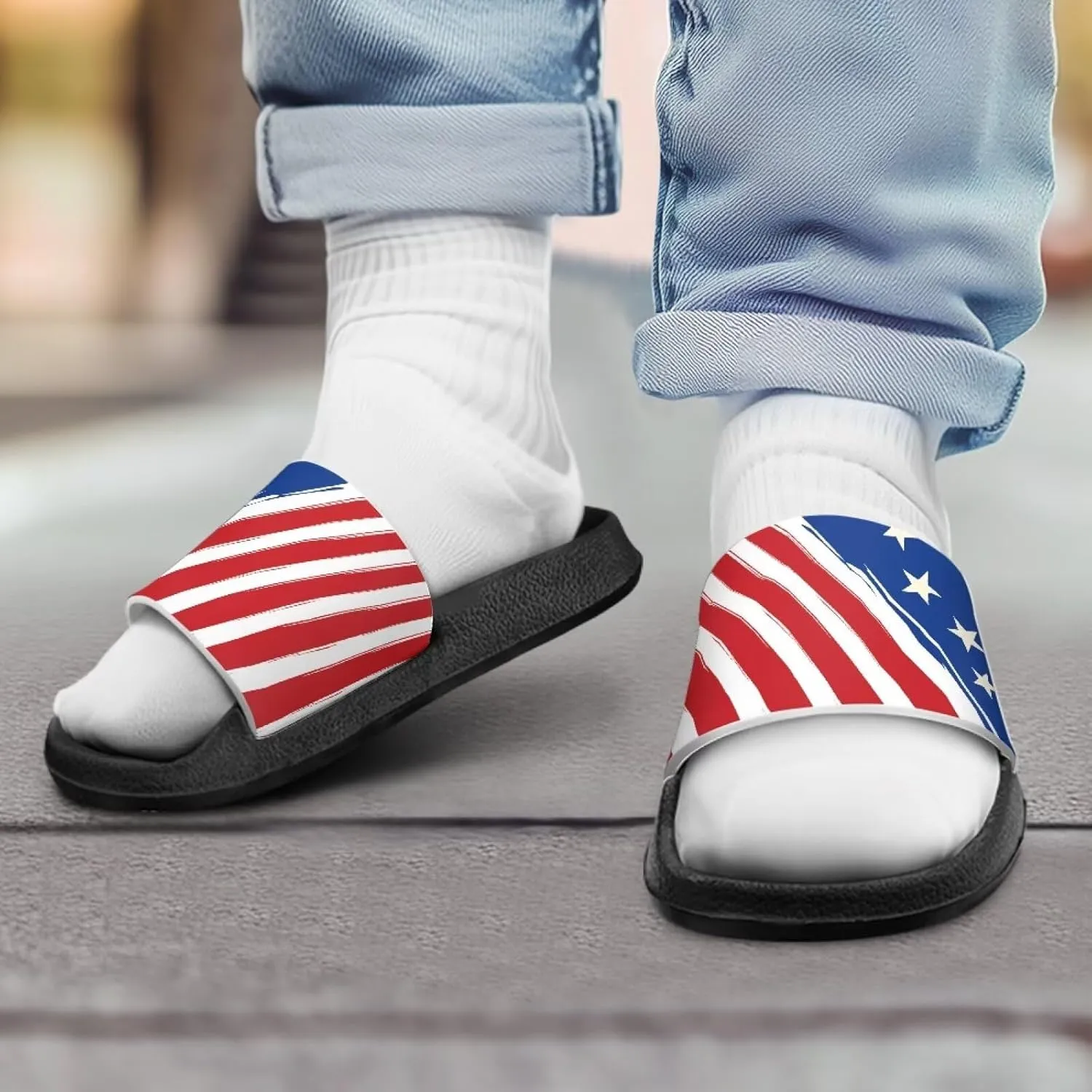Unisex-Child Bathroom Shower Sandals Open Toe Soft Sole Sandals Summer Non-slip Beach Pool Shoes Outdoor Sandals
