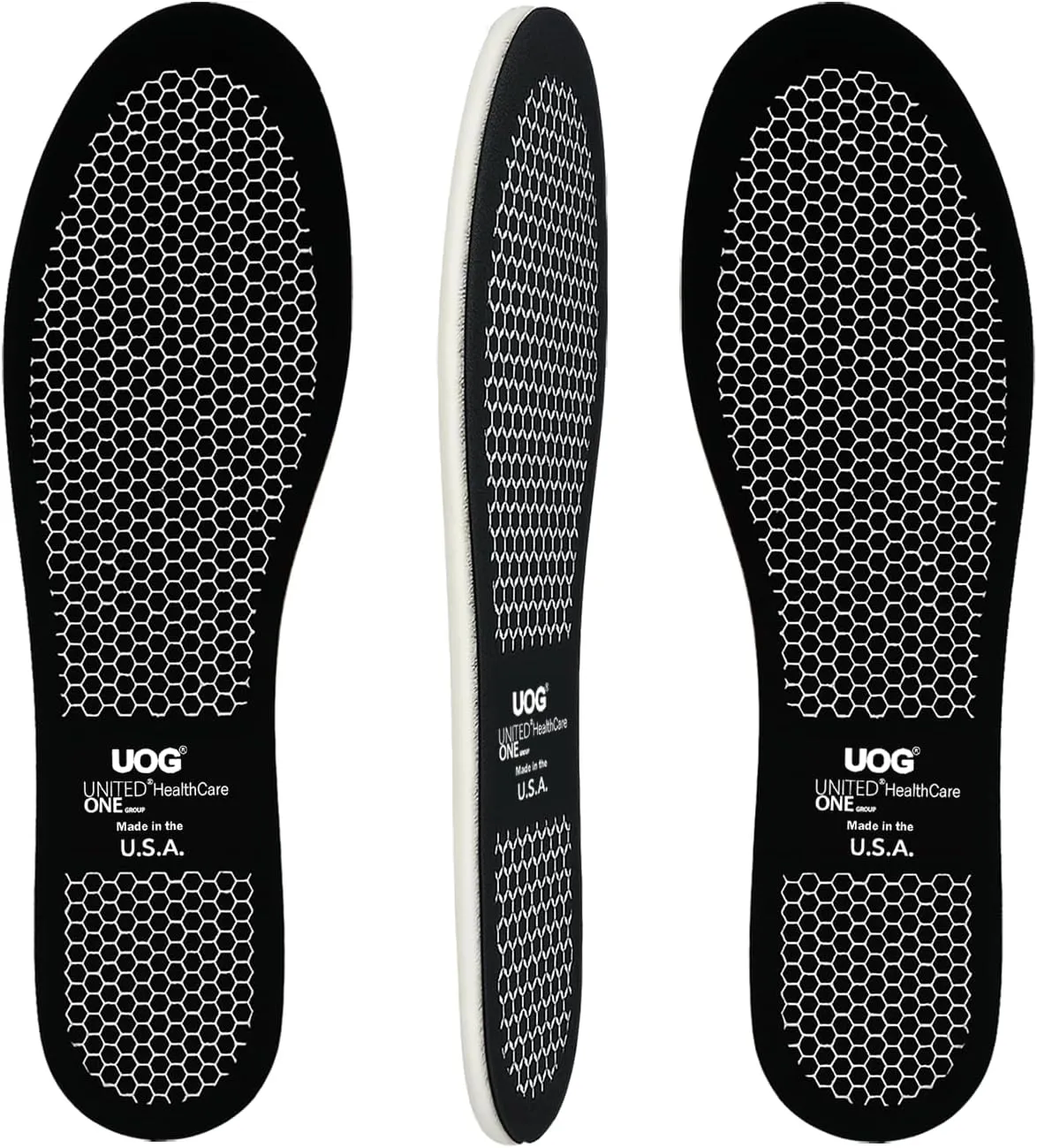 UOG Heavy Duty Anti-Puncture Insole.Special Functional Fiber. Non-Metallic,Non-Carbon Fiber. Prevent Odor & Relieves Tired feet. Plantar Fasciitis, Fits Work Boots & All Shoe Types, Made in the U.S.A.