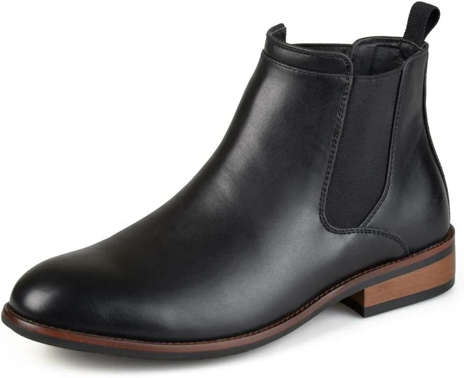 Vance Co. Men's Landon Tru Comfort Foam Pull-on Round Toe Chelsea Boot - Black, Size: 9.5