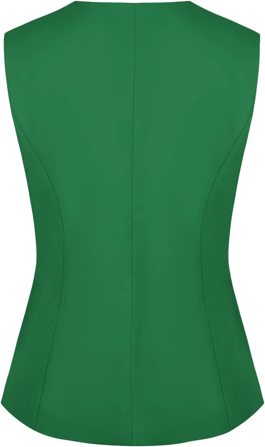 Waistcoat Vest for Women Fully Lined V-Neck Button Down Formal Fitted Dressy Suit Vest Coat with Pockets