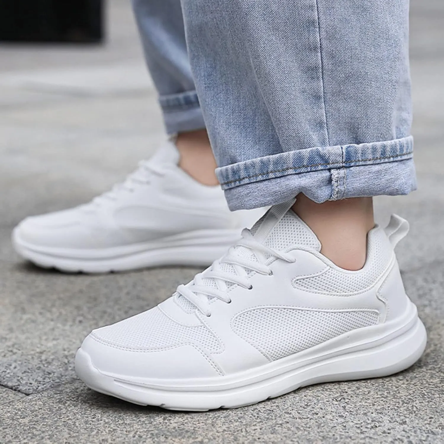 Women and Men Sneakers Couple Fashion Summer New Pattern Solid Color Mesh Women's Breathable Mesh Casual Sneaker Boot 7