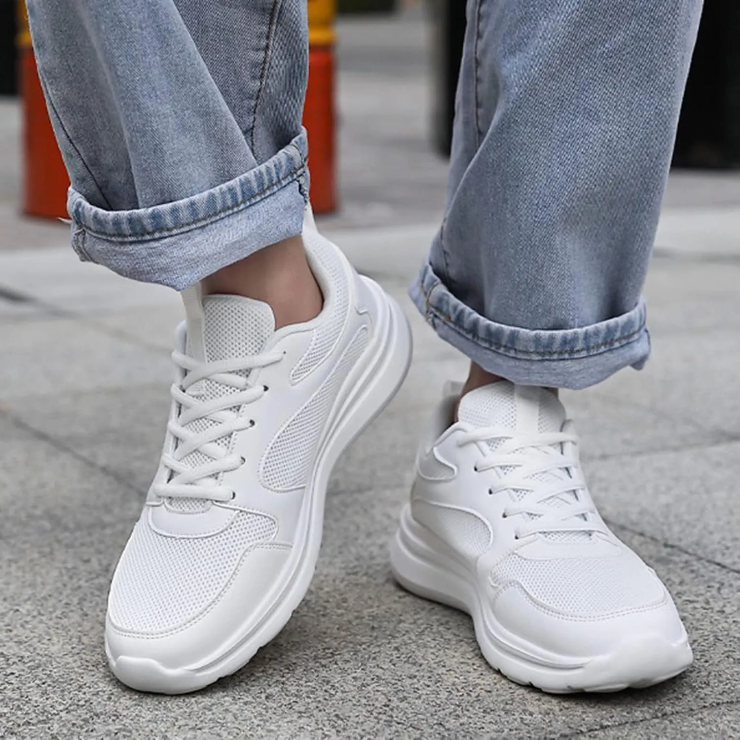 Women and Men Sneakers Couple Fashion Summer New Pattern Solid Color Mesh Women's Breathable Mesh Casual Sneaker Boot 7