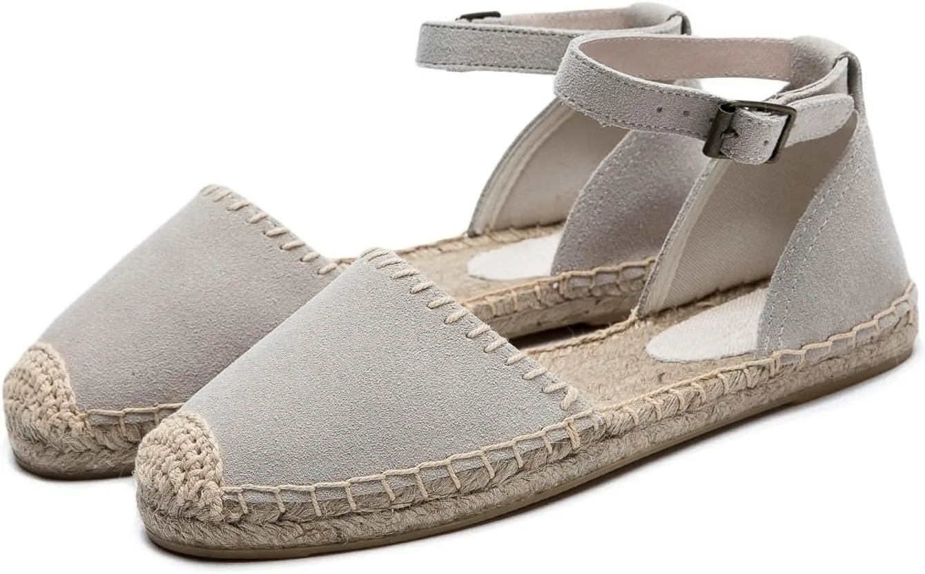 Women Espadrille Lace Up Flats Comfortable Summer Breathable Espadrille Sandals Adjustable Shoelace Dating Work Travel