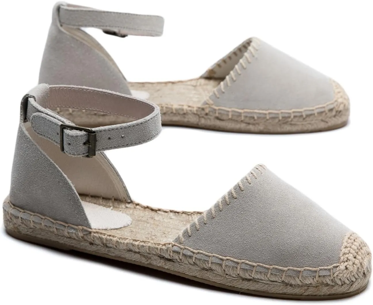 Women Espadrille Lace Up Flats Comfortable Summer Breathable Espadrille Sandals Adjustable Shoelace Dating Work Travel