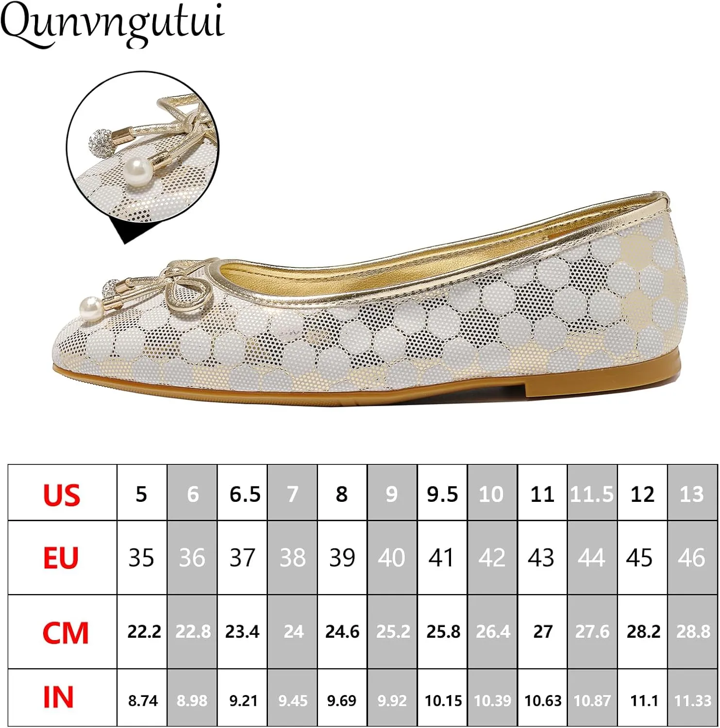Women's Ballet Flats with Bow Knot & Sparkle Balls Ultra Soft Sole Round Toe Work Travel Casual Outfits Shoes