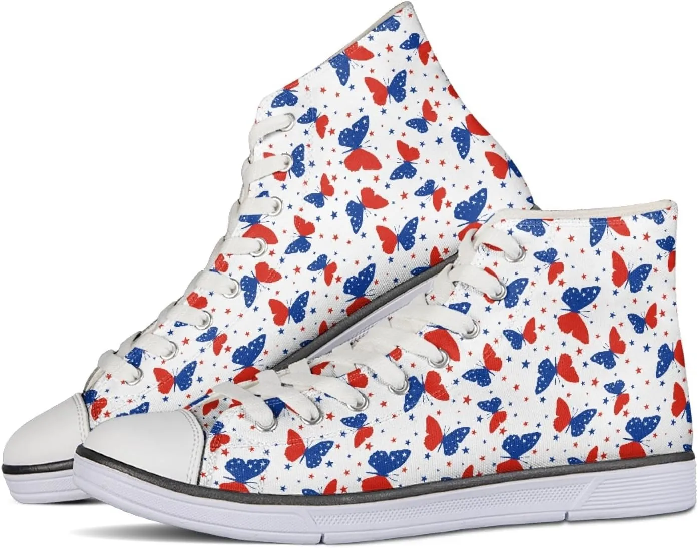 Womens Canvas Shoes High Top Sneakers for Women Classic Lace Up Walking Shoes Personalized Girls Walking Shoes