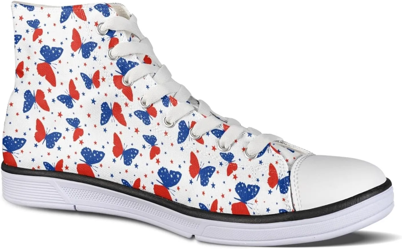 Womens Canvas Shoes High Top Sneakers for Women Classic Lace Up Walking Shoes Personalized Girls Walking Shoes