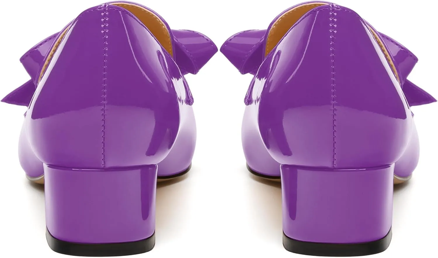 Womens Loafer with Heel, Comfortable Chunky Heels for Women, Loafers Shoes with Bowknot Womens Bunion Dress Shoes