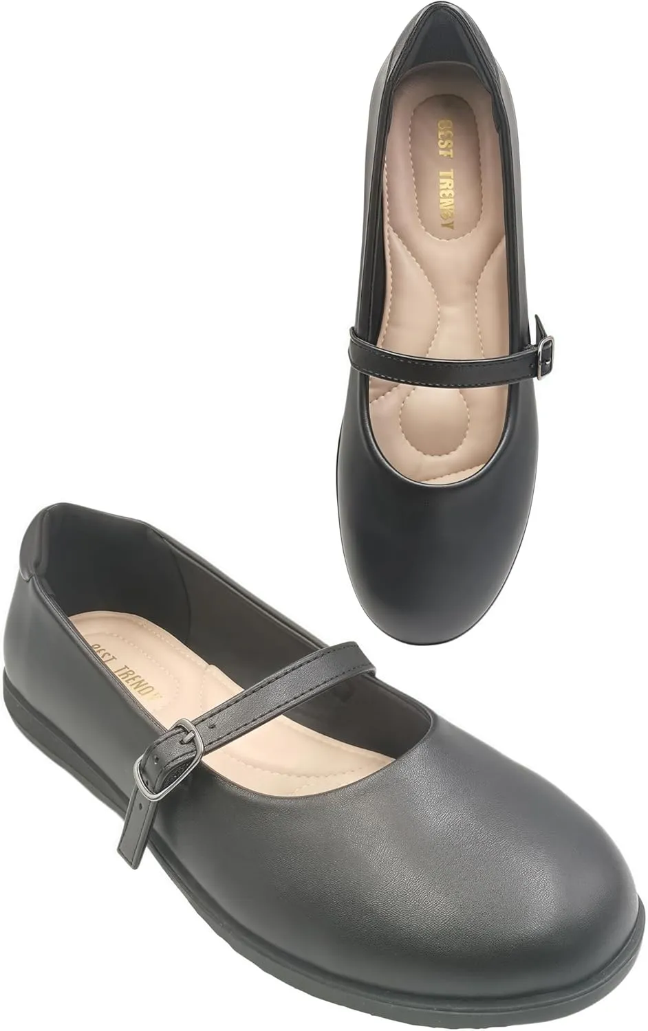Women's Mary Jane Shoes – Classic Black Oxford Shoes with T-Strap Design | Comfortable & Stylish Mary Janes for Women | Casual & Dressy T-Strap Mary Jane Flats