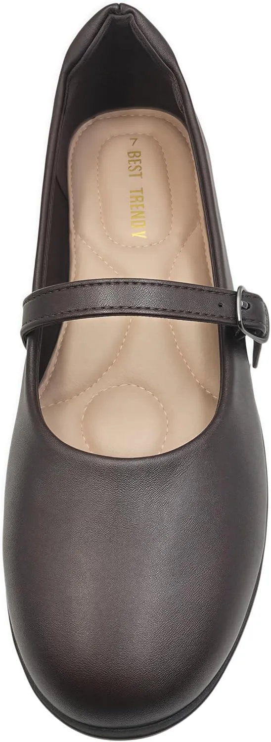Women's Mary Jane Shoes – Classic Black Oxford Shoes with T-Strap Design | Comfortable & Stylish Mary Janes for Women | Casual & Dressy T-Strap Mary Jane Flats