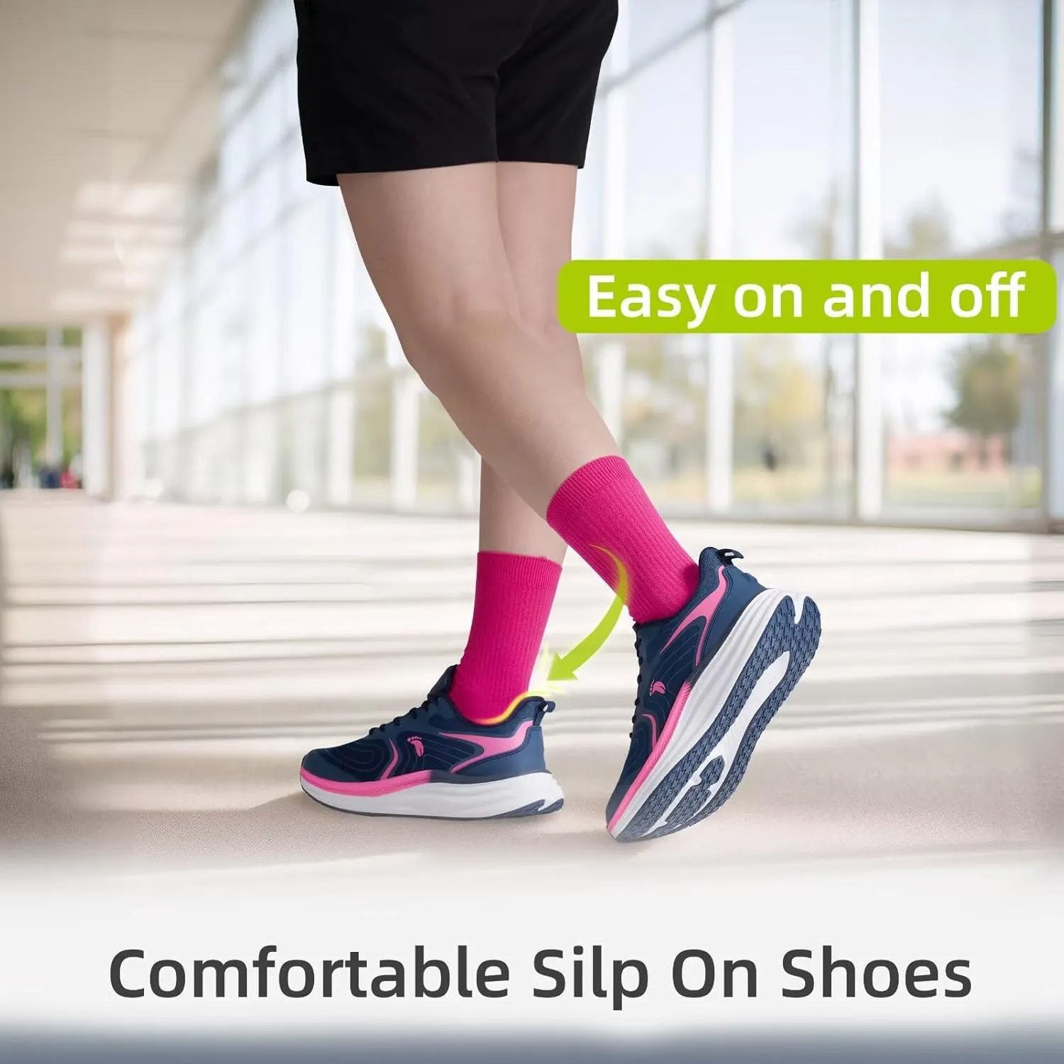 Women's Orthopedic Road Running Shoes: Comfortable Casual Arch Support Plantar Fasciitis Athletic Sneakers, High Arch Flat Feet Tennis Sports Work Walking Shoes for Foot and Heel Pain Relief